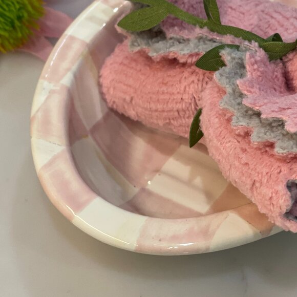 MacKenzie-Childs Rosy Check Soap Dish-NEW - Picture 6 of 16